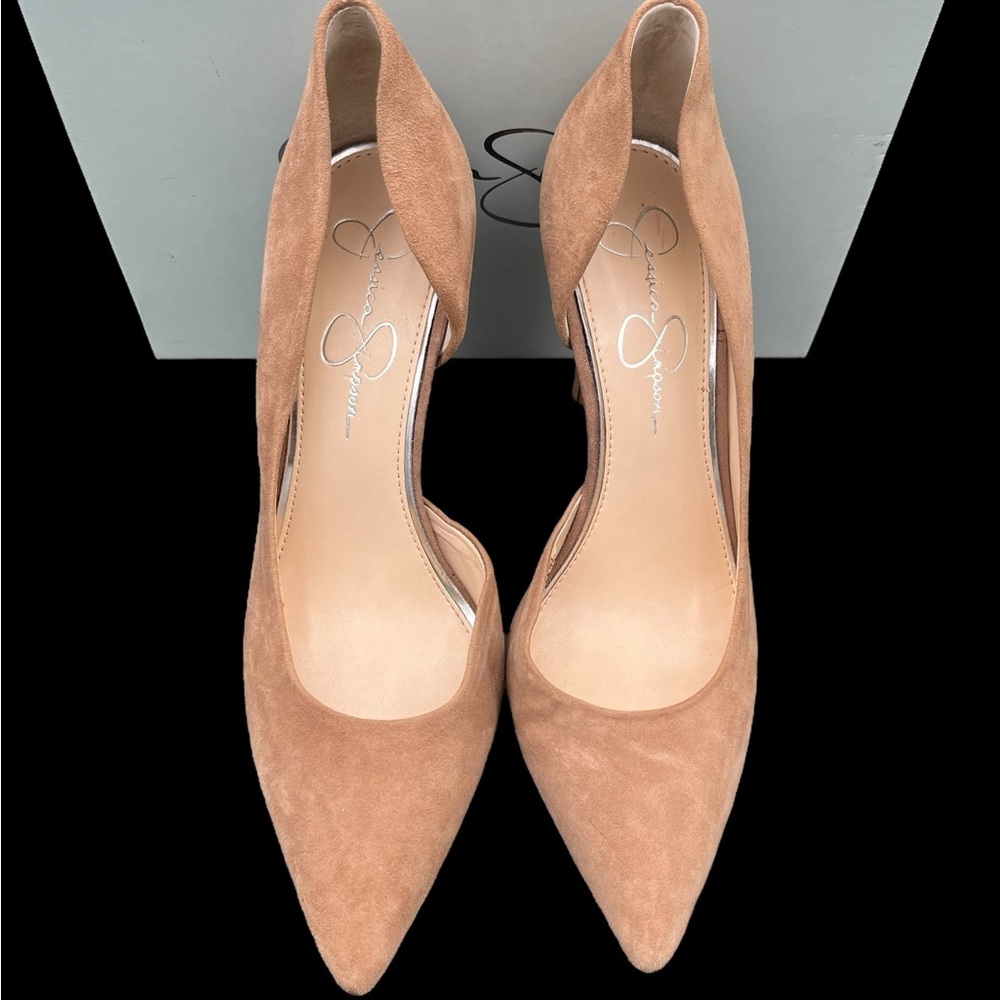 Jessica Simpson Suede Taupe High Heels - GUC